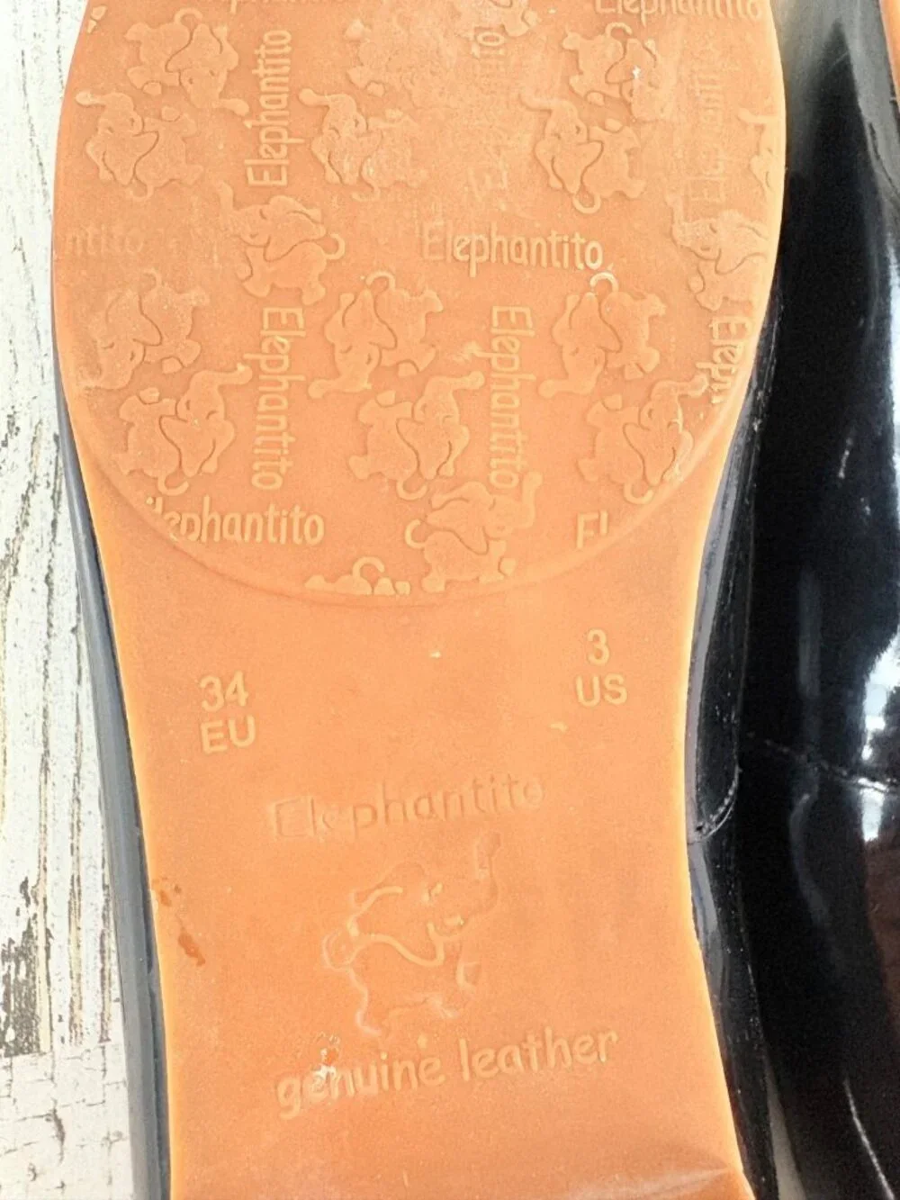 Elephantito Black Patent Ballet Flats Shoes Girls Sz 34 3
